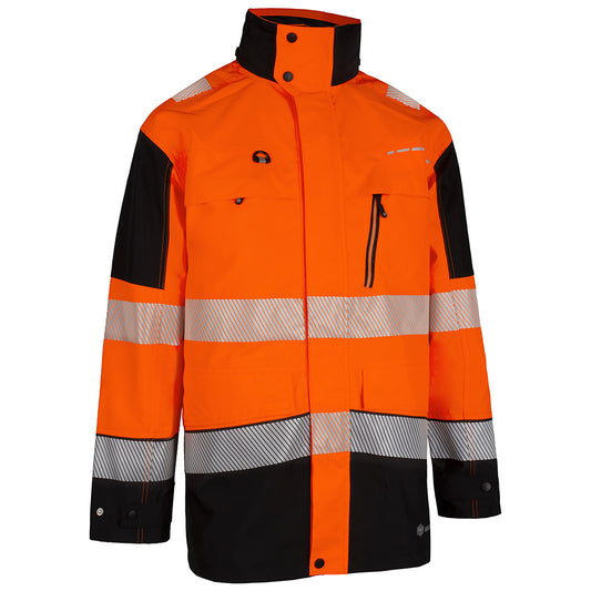 Beeswift Deltic Hi-Vis Two-Tone Ripstop Breathable and Waterproof Rail Jacket