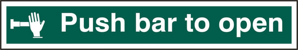 Beeswift Push Bar To Open Sign Rigid PVC