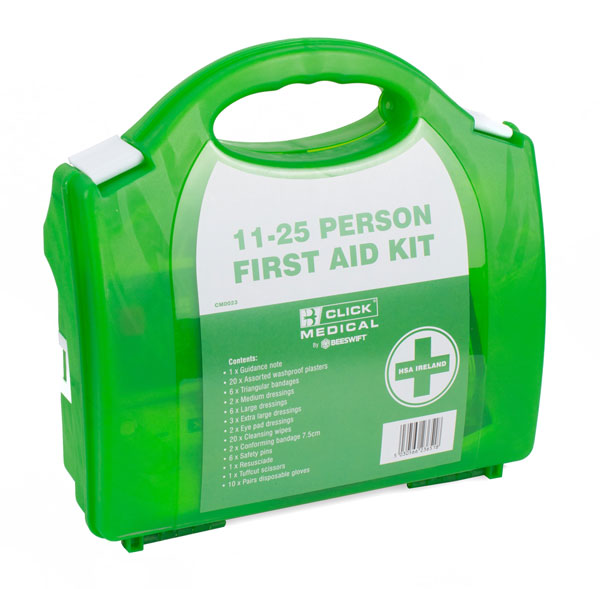 Click Medical 11-25 Person HSA Irish First Aid Kit with Eyewash and Burn Dressings