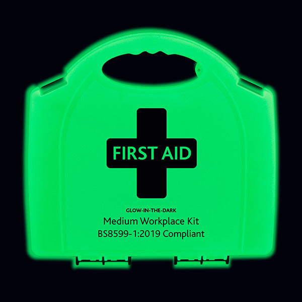 Click Medical BS8599-1 Small Workplace First Aid Kit Glow in the Dark Box
