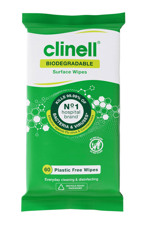 Clinell Biodegradable Surface Wipes