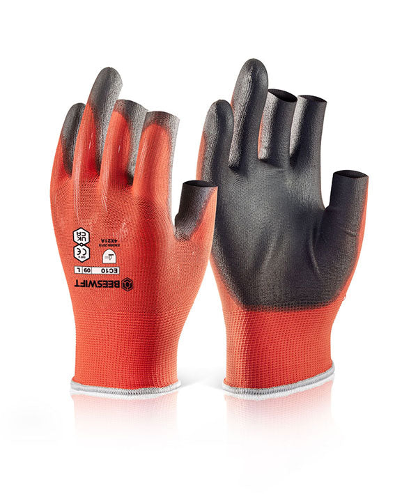 BEESWIFT PU COATED 3 FINGERLESS GLOVES
