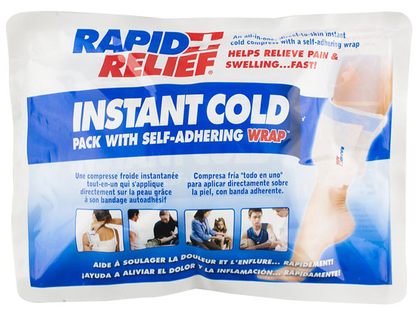 Rapid Relief Instant Cold Pack With Self Adhering Wrap 5"X 9"