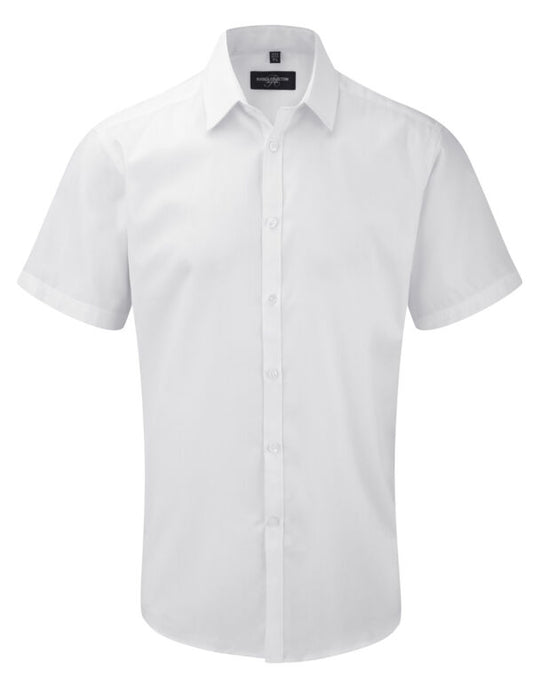 Russell Collection Mens SS H'Bone Shirt