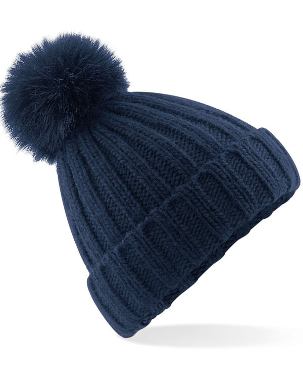 Beechfield Verbier Fur Pop Pom Beanie
