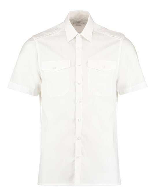 Kustom Kit Mens SS Tailored Pilot Shirt