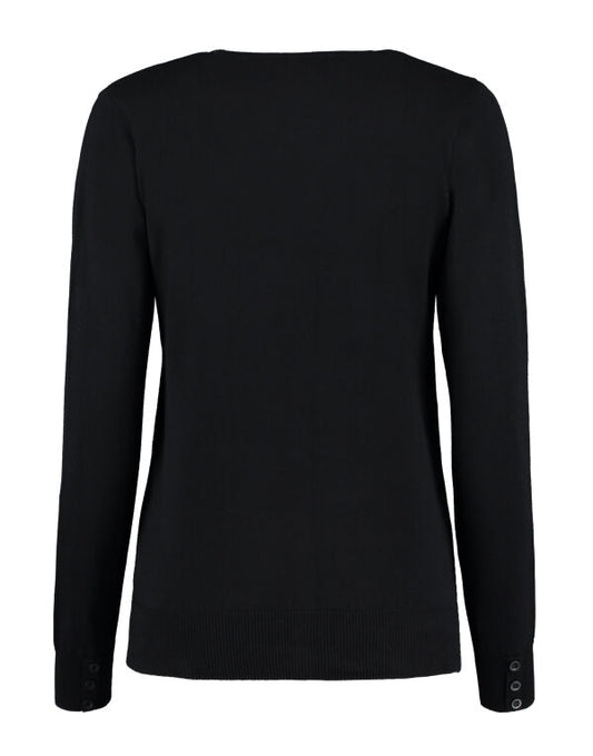 Kustom Kit Ladies V-Neck Cardigan