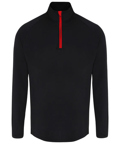 Men's TriDri® long sleeve performance ¼ zip top