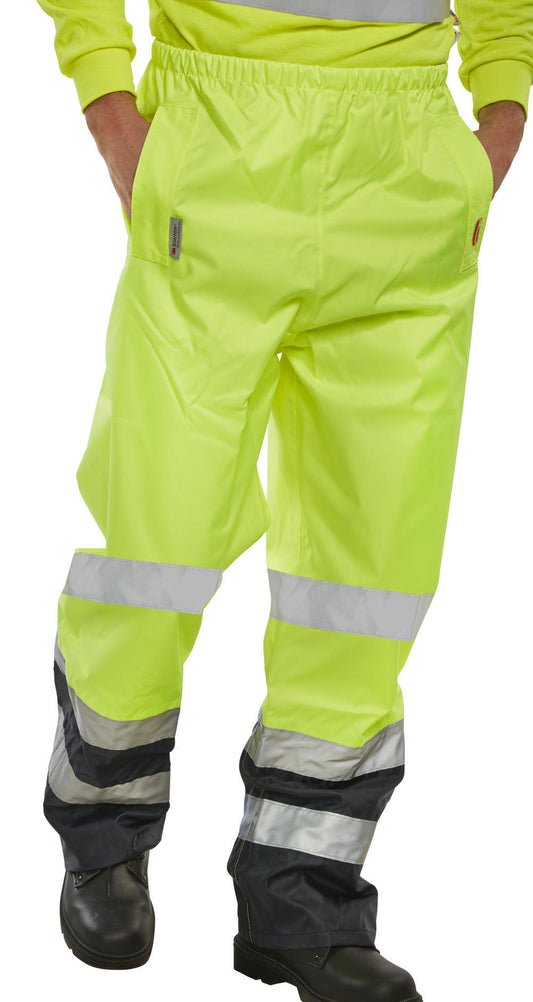 Beeswift Belfry Two-Tone Hi-Vis Waterproof Trousers