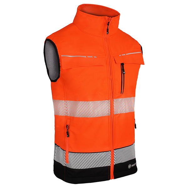 Beeswift Deltic Two-Tone Hi-Vis Softshell Rail Bodywarmer
