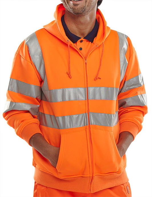 Beeswift Essential Hi-Vis Zipped Hoodie