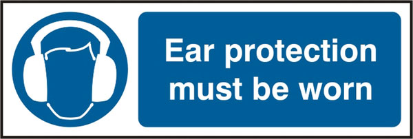EAR PROTECTION RIGID PVC SIGN