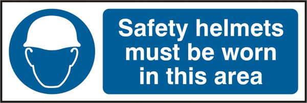 SAFETY HELMETS MUST BE WORN SIGN