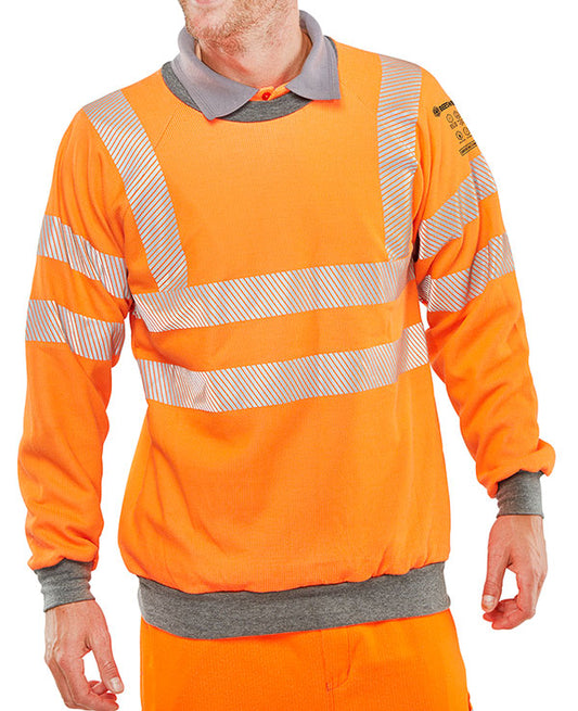 Beeswift ARC Compliant Hi-Vis Rail Spec Sweatshirt