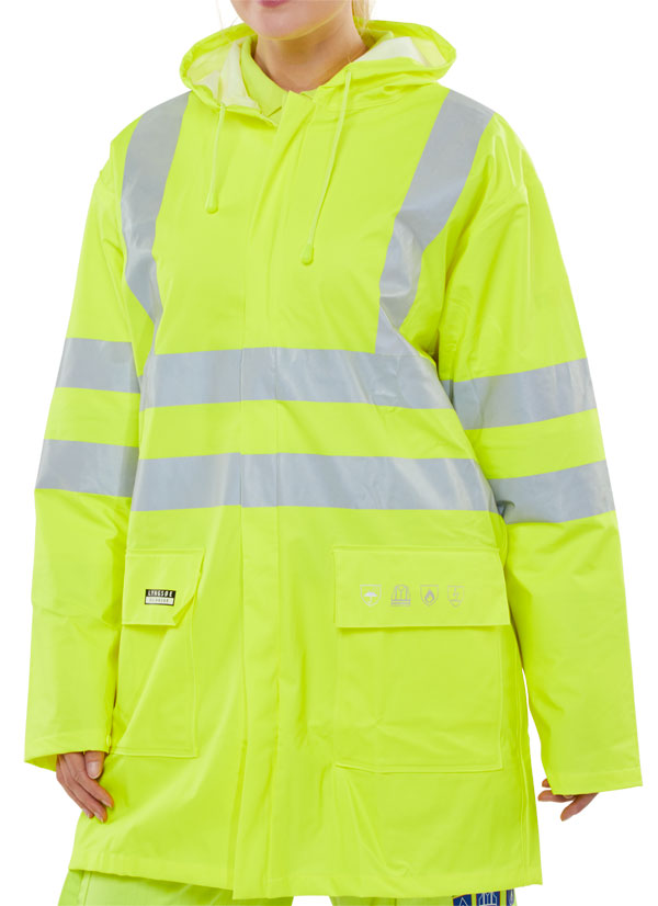 Beeswift Fire Retardant Hi-Vis Anti-Static Jacket