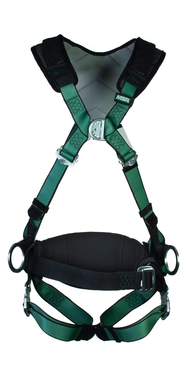 MSA XL V-Form Back/Chest/Hip D-Ring Bayonet Harness W/W Belt