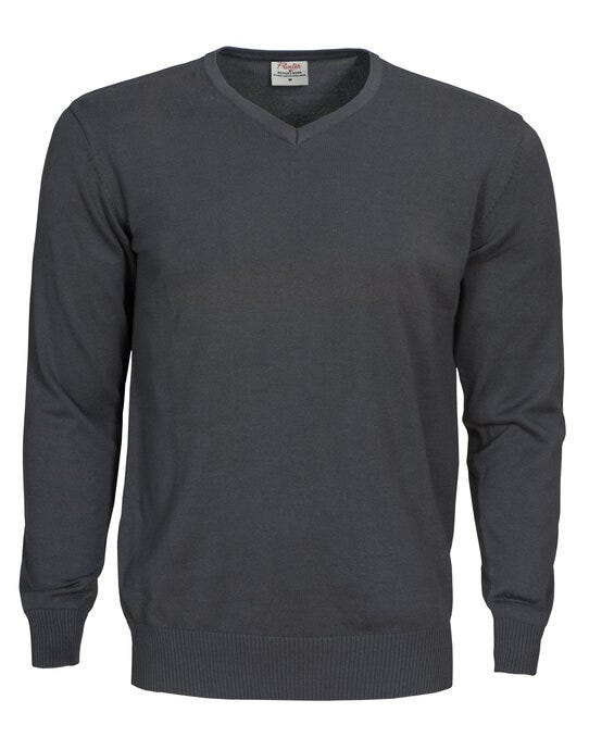 Printer Forehand Knitted V Neck Sweater