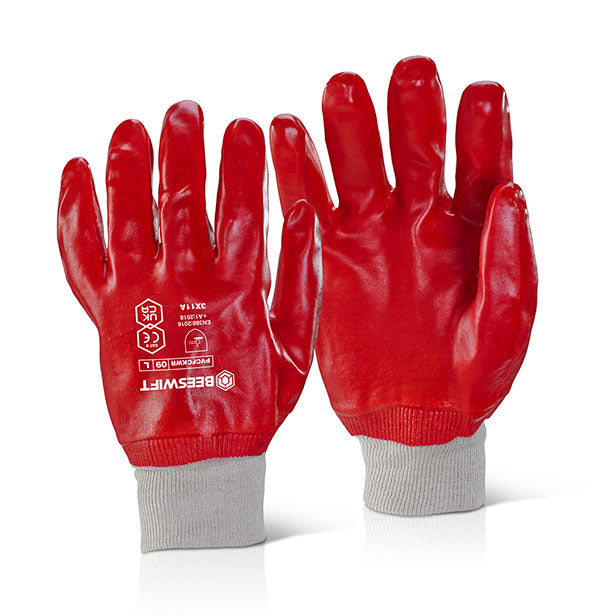 BEESWIFT PVC FULLY COATED KNITTED WRIST GLOVE