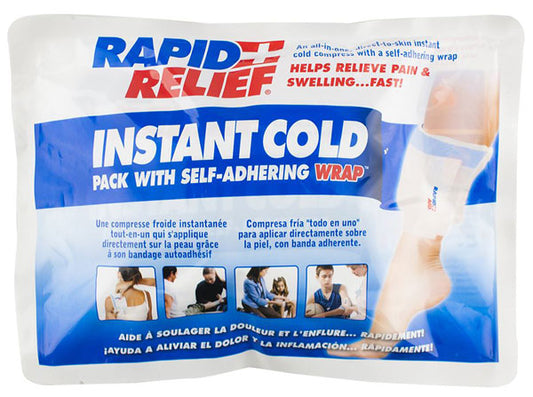 Rapid Relief Instant Cold Pack With Self Adhering Wrap 5"X 9"