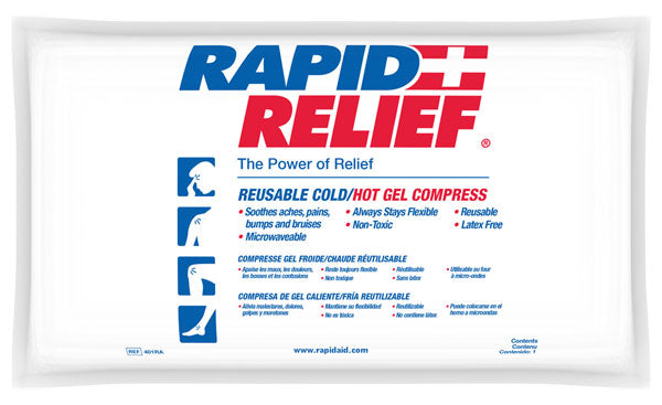 Rapid Relief Deluxe Hot/Cold Gel Compress With Contour Gel 6.75" X 8.5"