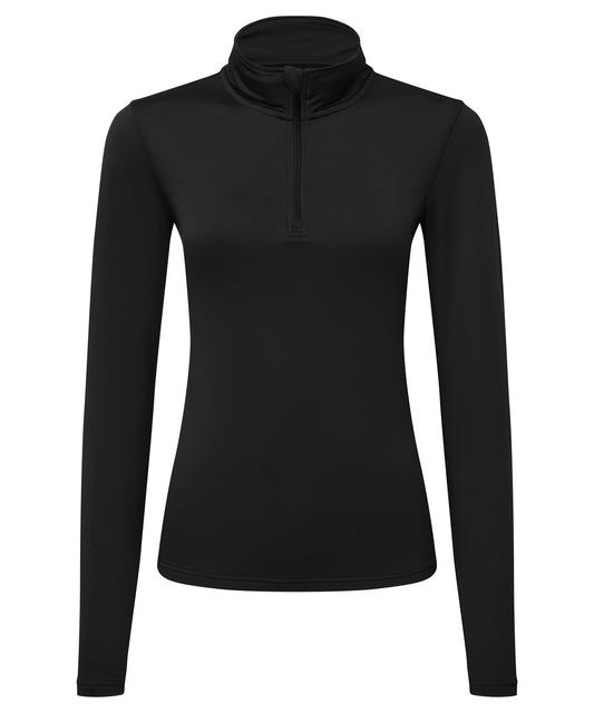 Women's TriDri® recycled long sleeve brushed back ¼ zip