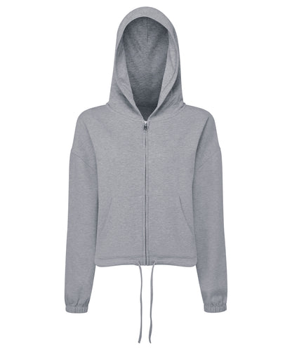 Women's TriDri® recycled cropped oversize full-zip hoodie