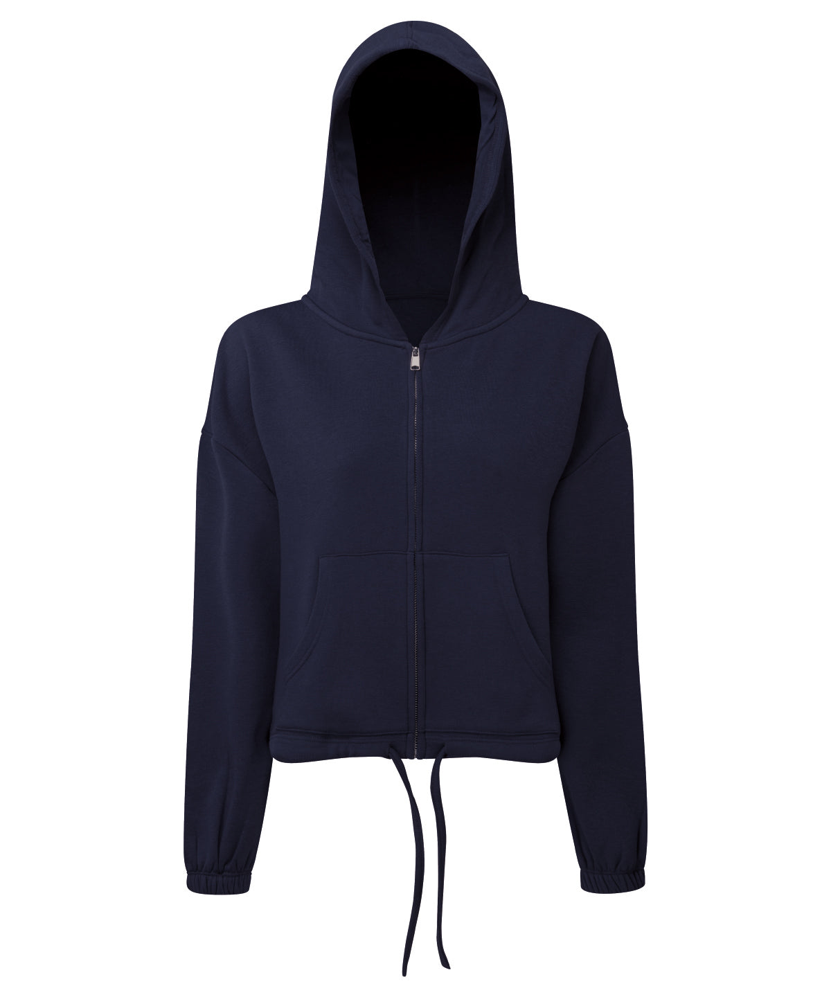 Women's TriDri® recycled cropped oversize full-zip hoodie