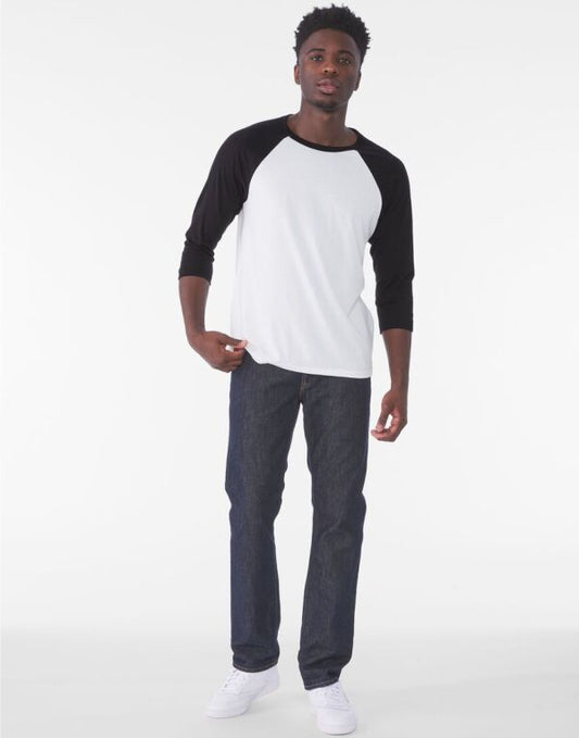 Canvas Unisex 3/4 Sleeve Baseball Tee