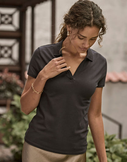 Tee Jays Womens Luxury Stretch V Polo