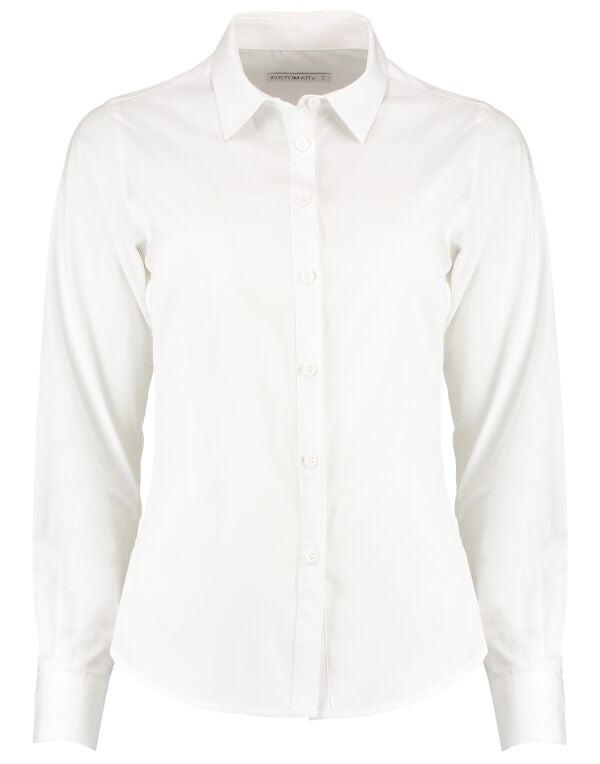 Kustom Kit Lady LS Tailored Poplin Shirt