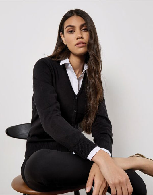 Kustom Kit Ladies V-Neck Cardigan