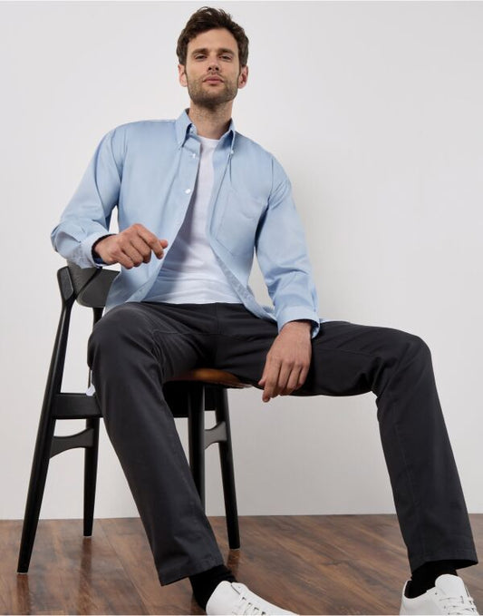 Kustom Kit Mens LS Classic Oxford Shirt