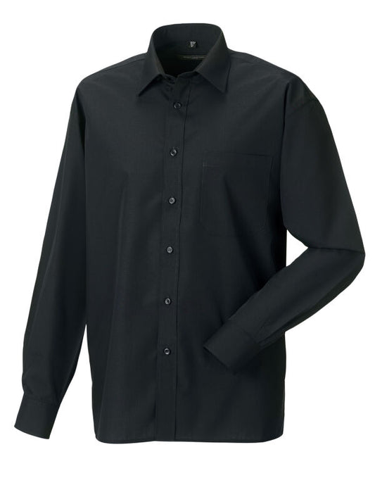 Russell Collection Men LS Classic Poplin