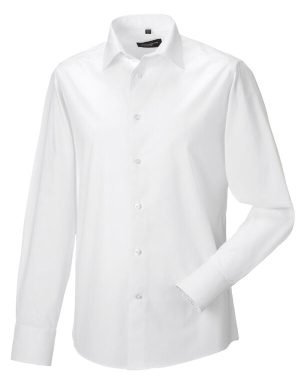 Russell Collection Mens LS Stretch Shirt