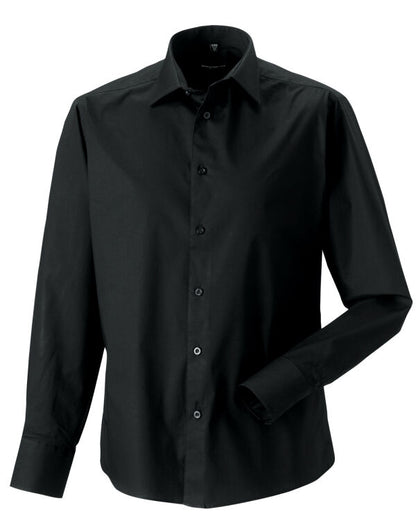 Russell Collection Mens LS Stretch Shirt