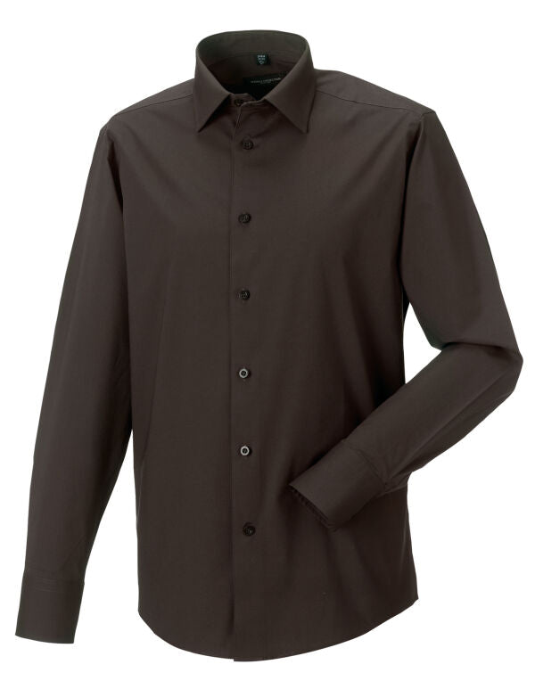 Russell Collection Mens LS Stretch Shirt