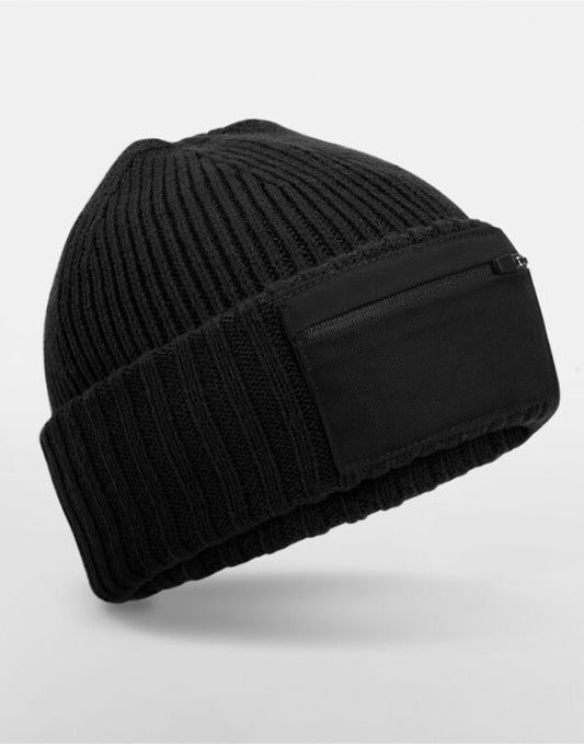 Beechfield Zip Patch Beanie
