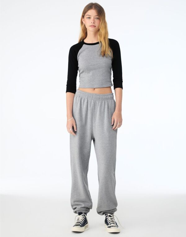 Bella Women's Micro Rib 3/4 Raglan Tee