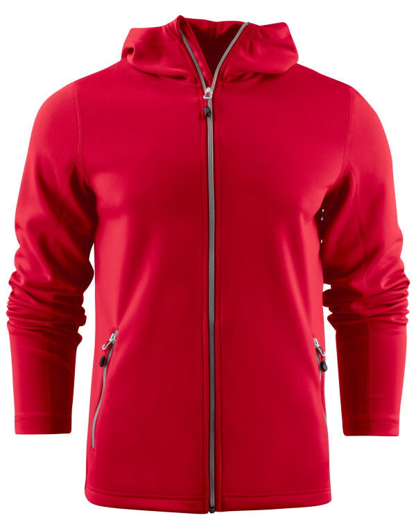 Printer Red Layback Full Zip Hoodie