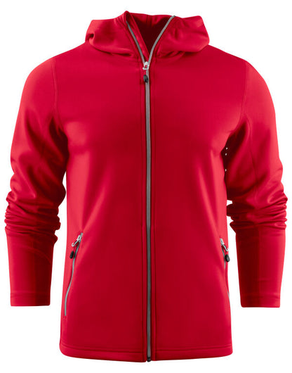 Printer Red Layback Full Zip Hoodie