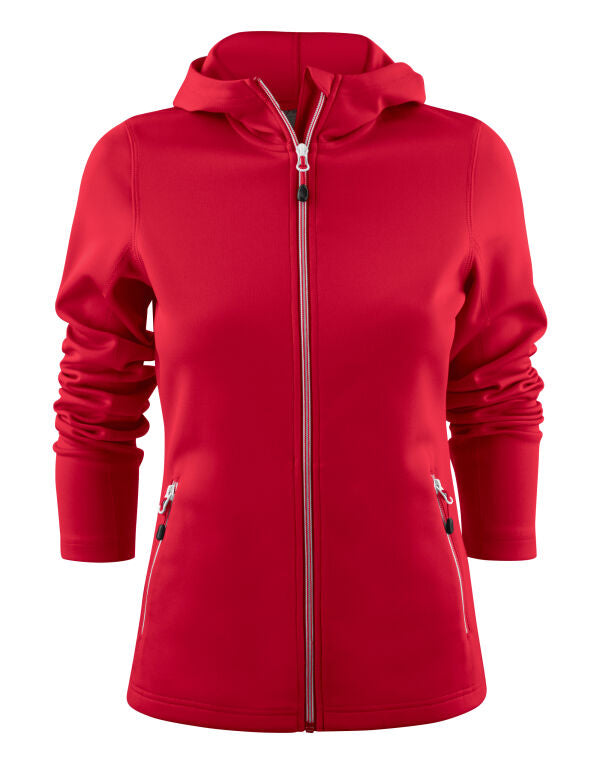 Printer Red Ladies Layback F/Z Hoodie