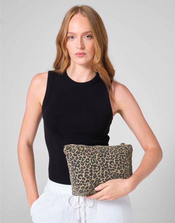 Westford Mill Leopard Print Accessory Bag