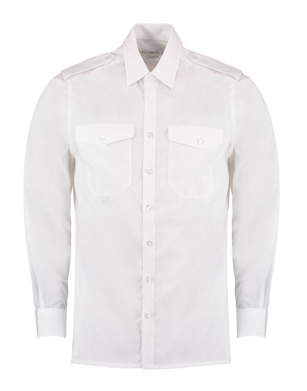 Kustom Kit Tailored Fit L/S Pilot Shirt
