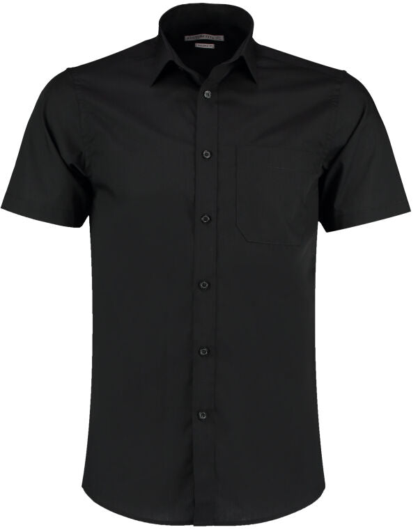 Kustom Kit Mens SS Tailored Poplin Shirt