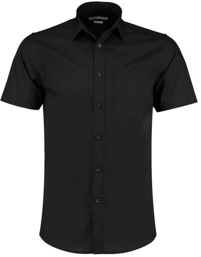 Kustom Kit Mens SS Tailored Poplin Shirt