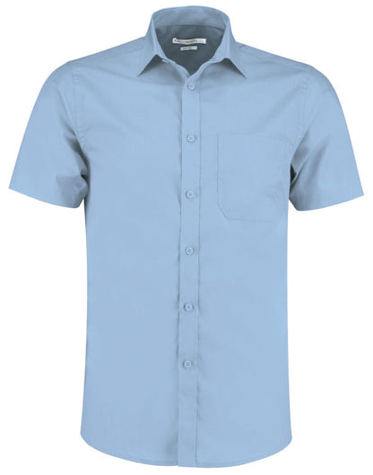 Kustom Kit Mens SS Tailored Poplin Shirt