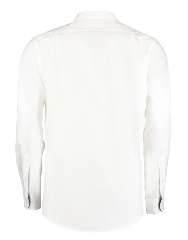 Kustom Kit Mens LS Contrast BDC Shirt