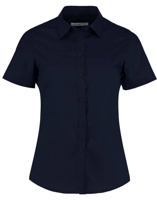 Kustom Kit Lady SS Tailored Poplin Shirt