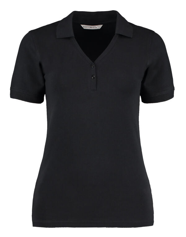 Kustom Kit Ladies Comfortec VNeck Polo
