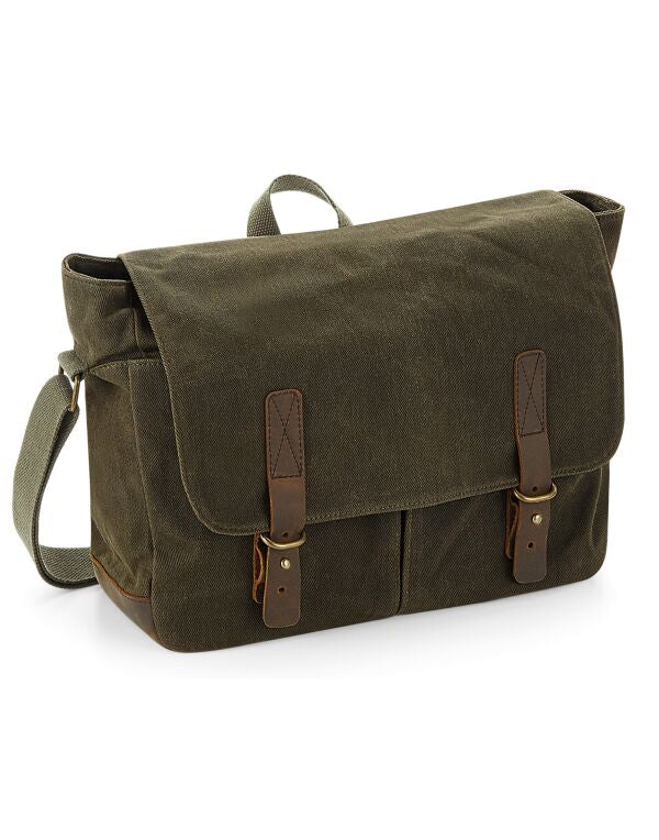 Quadra Heritage Waxed Canvas Messenger